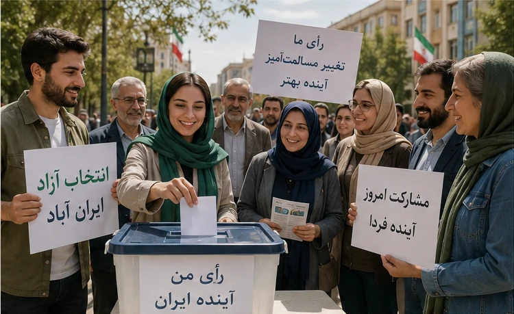 Citizens casting ballots in a call for free and fair elections
